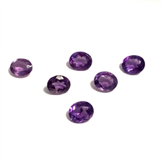 Oval Faceted Amethyst Loose Gemstones 12x10mm