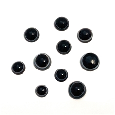 Lot Of 10 Banded Round Onyx Cabochon Mixed Size
