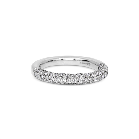 4 Row Brilliant Cut Diamond Half Eternity Ring