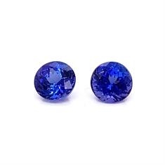 8.41ct Pair Of Tanzanite Loose Gemstones 9mm 